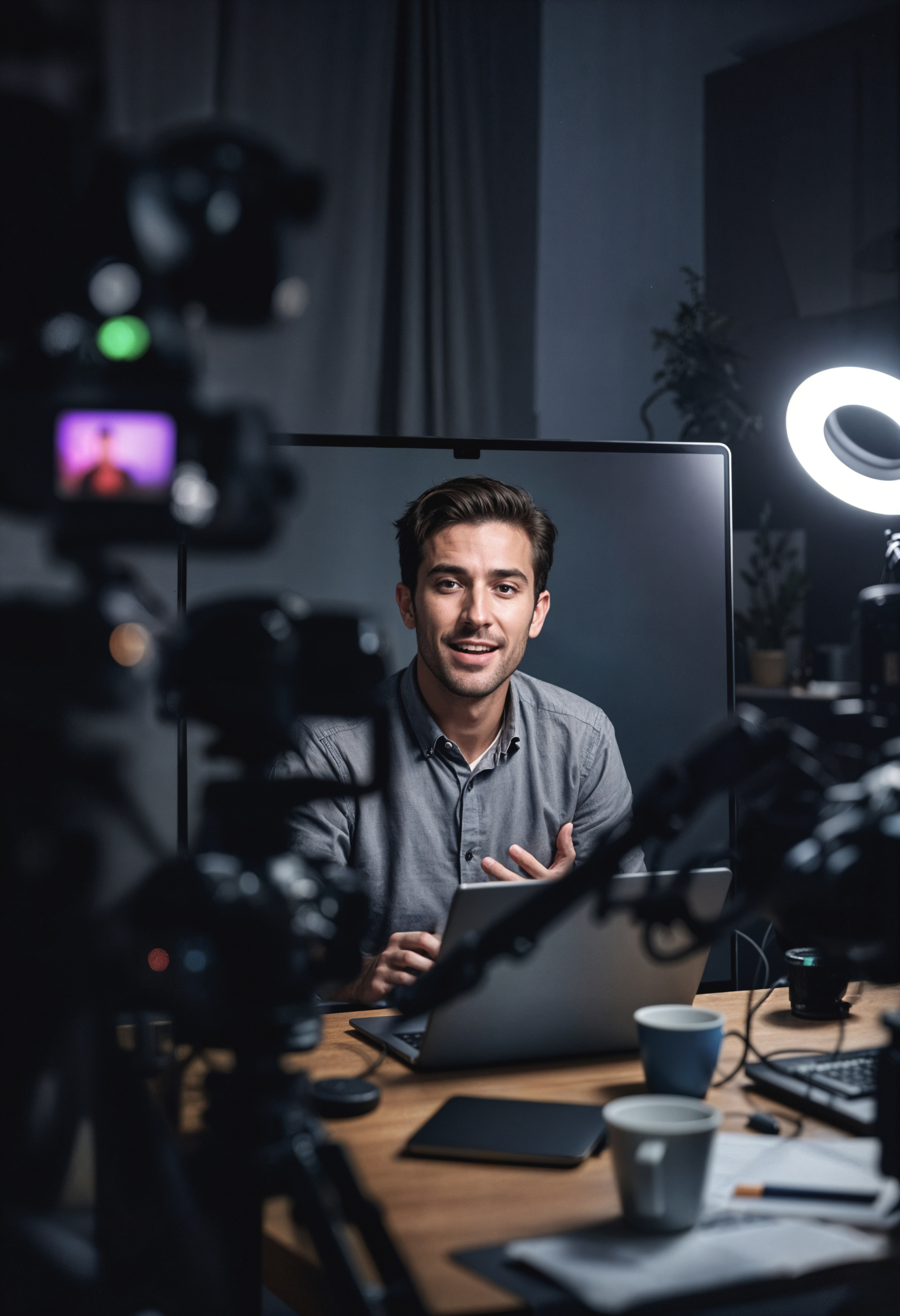 man-recording-video-blog